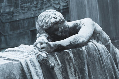 Close-up of angel statue