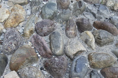 Close-up of rocks on beach