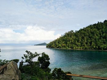 Scenic view of sea against sky