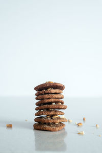 Stack of handmade peanut cookies