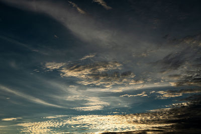 Low angle view of clouds in sky