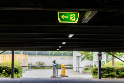 Information sign in parking lot