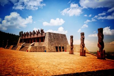 Panoramic view of historic building against sky