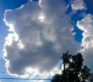 Low angle view of cloudy sky