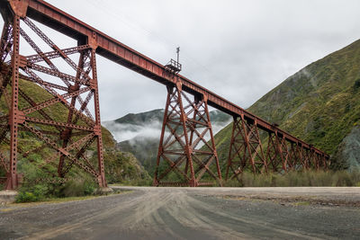 Bridge over river against sky