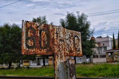 Abandoned built structure against sky