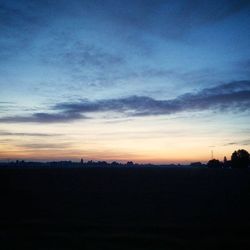 Silhouette of landscape at sunset