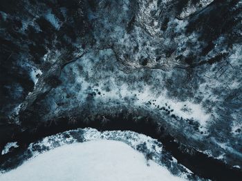 Full frame shot of frozen water