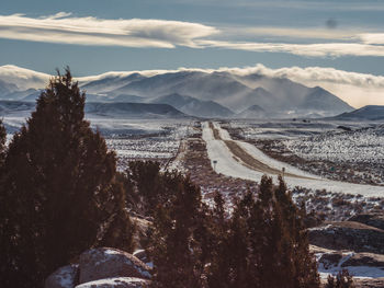 Panoramic view of landscape against sky