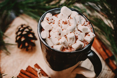 Close-up of hand holding coffee