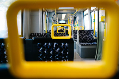 Empty seats in train