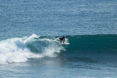 Man surfing in sea