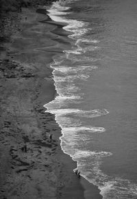 High angle view of beach