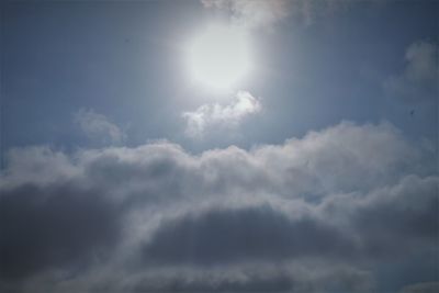 Low angle view of clouds in sky
