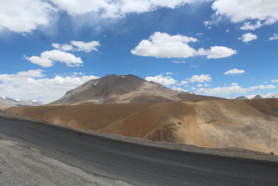 Scenic view of desert against sky