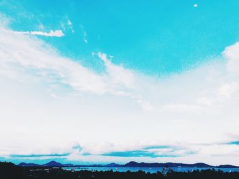 Low angle view of land against sky