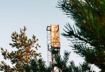 Low angle view of tower against sky