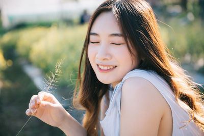 Portrait of beautiful woman