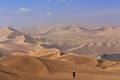 Scenic view of desert against sky