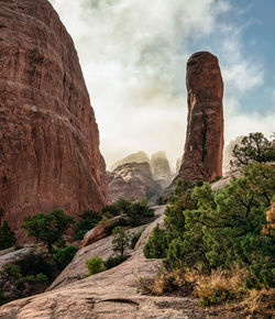 Rock formations on mountain