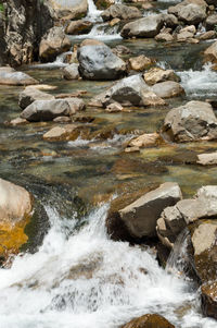 Scenic view of waterfall