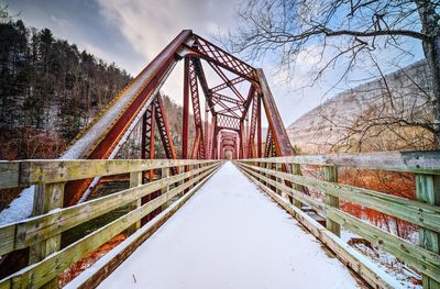 Bridge against sky during winter