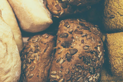 Close-up of baked breads