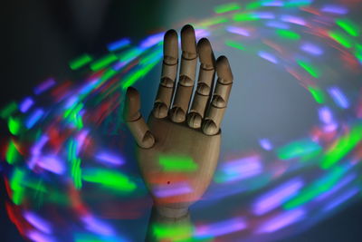 Close-up of light painting