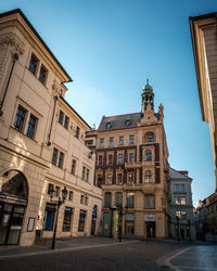 Low angle view of buildings against sky