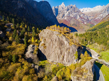 Scenic view of rocky mountains