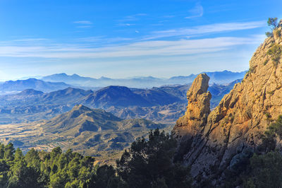 Mountains near the village busot in alicante, spain