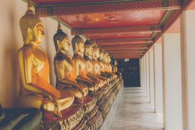 Statue of buddha in building