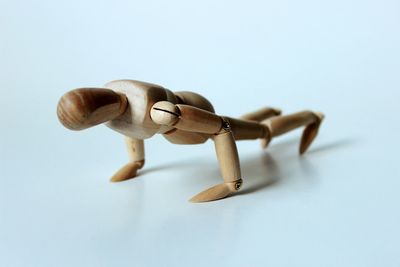 Close-up of object over white background