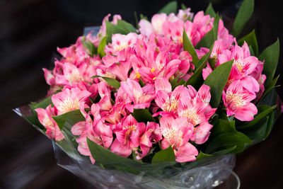 Close-up of pink flower bouquet