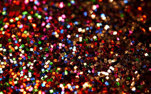 Defocused image of multi colored lights