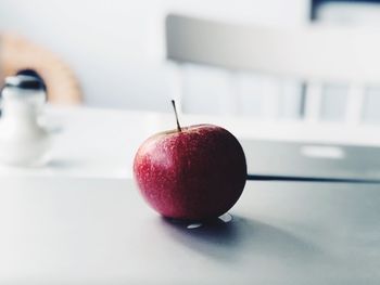 Close-up of apple on table