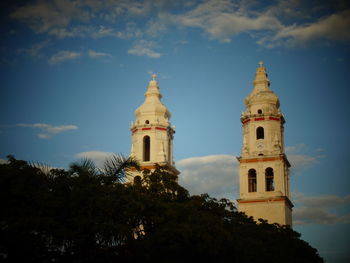 Low angle view of historic building against sky