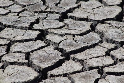 Full frame shot of cracked land