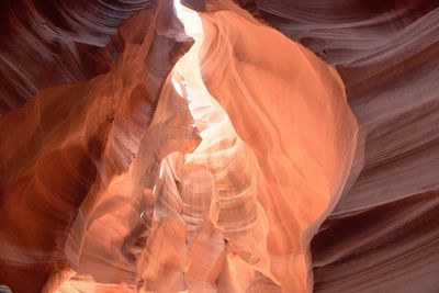 Low angle view of rock formation