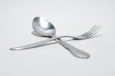 High angle view of electric lamp against white background