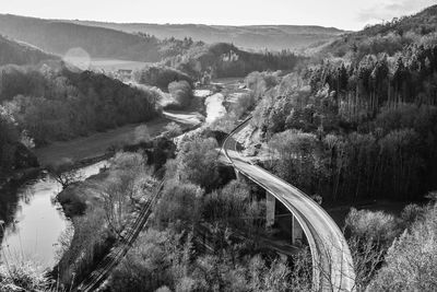 High angle view of landscape