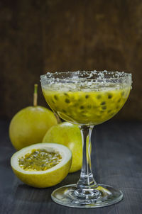 Close-up of drink on table