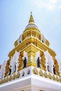 Low angle view of temple against sky