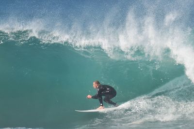 Man surfing in sea