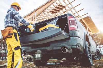 Man working at construction site