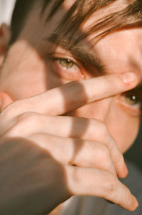 Close-up portrait of teenage girl