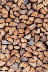 Full frame shot of firewood