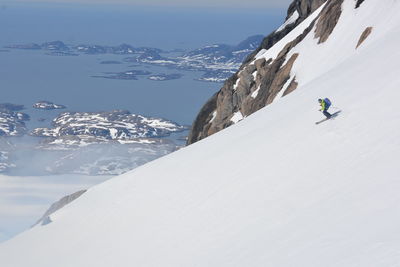 Man skiing on mountains