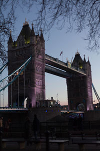 View of tower bridge at night