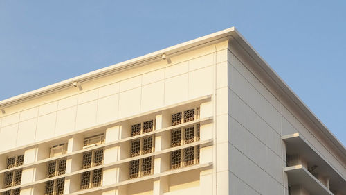 Low angle view of building against clear sky